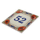 Poppy Flowers Deur Huisnummer Bord Teken Plaque Tegeltje (Zijkant)