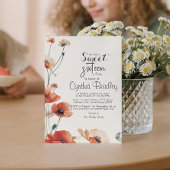 Poppy Flowers en Sweet 16 verjaardagsfeestje Kaart