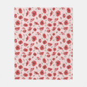 Poppy Flowers Fleece Deken (Voorkant)