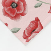 Poppy Flowers Fleece Deken (Hoek)