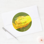 Poppy Flowers Gepersonaliseerd adres Ronde Sticker (Envelop)