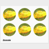 Poppy Flowers Gepersonaliseerd adres Ronde Sticker (Vel)