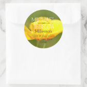 Poppy Flowers Gepersonaliseerd adres Ronde Sticker (Tas)