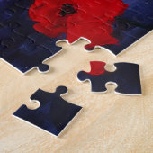 Poppy Flowers Impasto Art Puzzel met geschenkdoos (Zijkant)