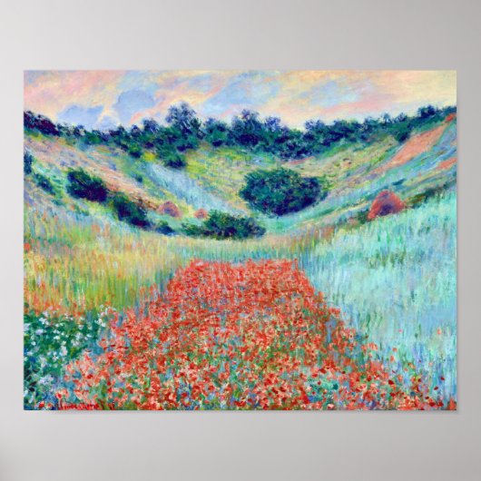 Poppy Flowers in a Field, Claude Monet Poster (Voorkant)