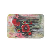 Poppy Flowers in Waterverf Bath Mat (Voorkant)