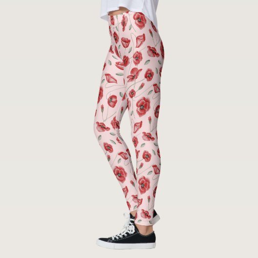 Poppy Flowers Leggings (Links)