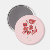 Poppy Flowers Magneet (Voorkant / Achterkant)