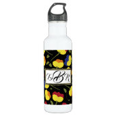 Poppy Flowers Monogram Waterfles (Voorkant)