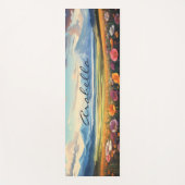 Poppy Flowers Mountains Natuur Illustratie Yogamat (Voorkant)