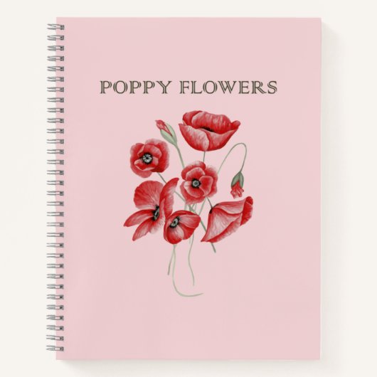Poppy Flowers Notitieboek (Voorkant)