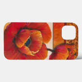 Poppy Flowers op Tan en Oranje achtergrond Case-Mate iPhone Case (Achterkant (horizontaal))