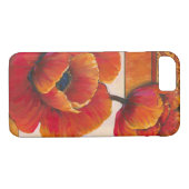 Poppy Flowers op Tan en Oranje achtergrond Case-Mate iPhone Case (Achterkant (Horizontaal))