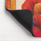 Poppy Flowers op Tan en Oranje achtergrond Muismat (Hoek)