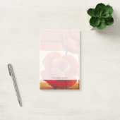 Poppy Flowers op Tan en Oranje achtergrond Post-it® Notes (Kantoor)