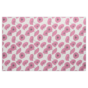 Poppy Flowers Patroonstructuur Stof