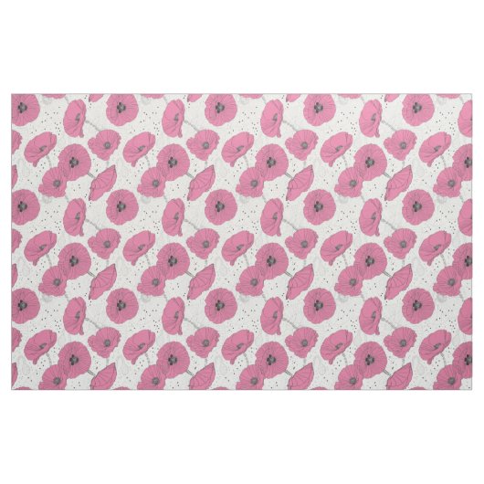 Poppy Flowers Patroonstructuur Stof (Fat Quarter)