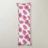 Poppy Flowers Pattern body kussens (Achterkant (Verticaal))