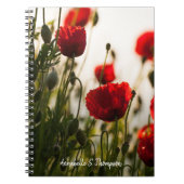 Poppy Flowers/Personalized Notitieboek (Voorkant)