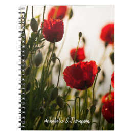 Poppy Flowers/Personalized Notitieboek