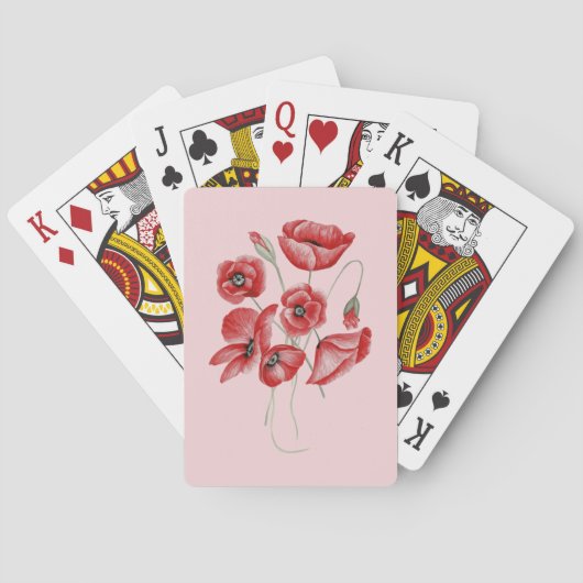 Poppy Flowers Pokerkaarten (Achterkant)