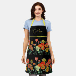 Poppy Flowers Poppy Floral Waterverf Art Apron Schort