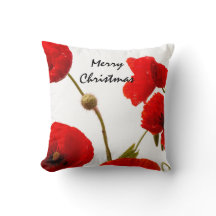 Poppy Flowers Red Floral Merry White