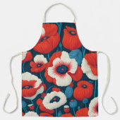 Poppy Flowers Schort (Voorkant)
