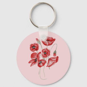 Poppy Flowers Sleutelhanger