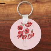 Poppy Flowers Sleutelhanger (Voorkant)