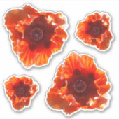 Poppy Flowers Sticker (Voorkant)