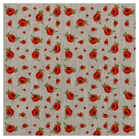 Poppy Flowers Stof (Swatch)