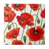 Poppy Flowers Tegel Tegeltje (Voorkant)