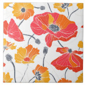 Poppy Flowers Tegel Tegeltje (Voorkant)