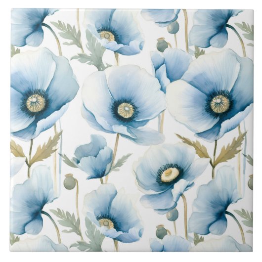 Poppy Flowers Tegel Tegeltje (Voorkant)