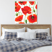 Poppy Flowers Verpakt Canvas (Insitu (Slaapkamer))