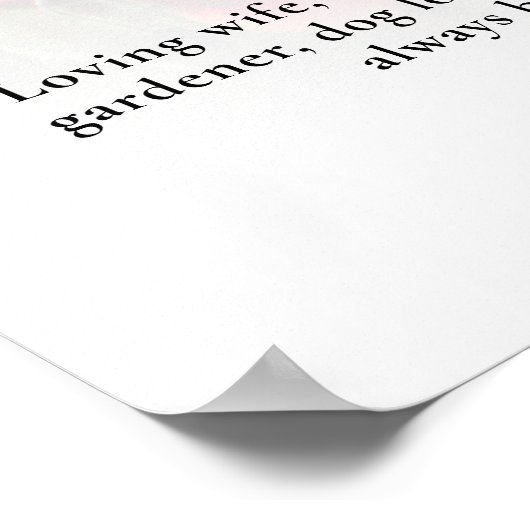 Poppy Flowers Viering van het Leven Foto, Begrafen Poster (Hoek)