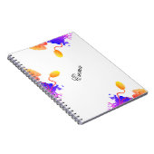 Poppy Flowers Waterverf Floral Aangepaste naam Notitieboek (Rechterzijde)