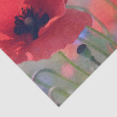 Poppy Flowers Waterverf Schilderen Ontkoppeling Tissuepapier (Detail)