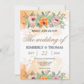 Poppy Flowers Waterverf Weddenschap (Voorkant)