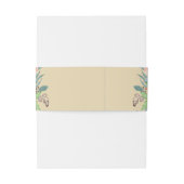 Poppy Flowers Weddenschap Belly Band Uitnodigingen Wikkel (Achterkant Voorbeeld)