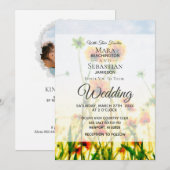 *~* Poppy Foto - RSVP - QR BLOEMENBRUILOFT Kaart (Voorkant / Achterkant)