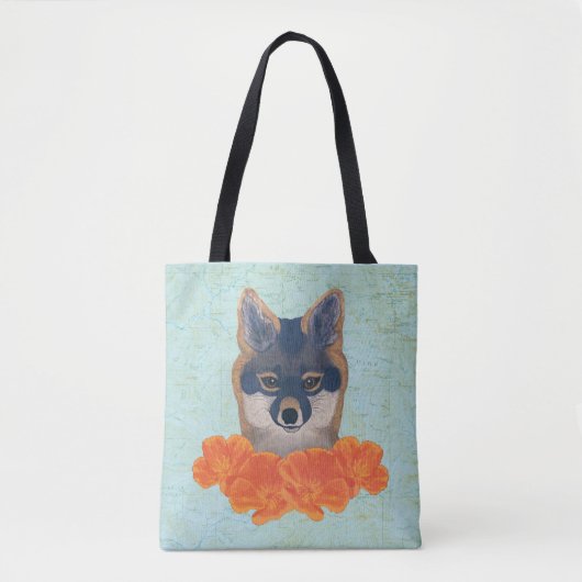 Poppy Fox Canvas tas (Voorkant)