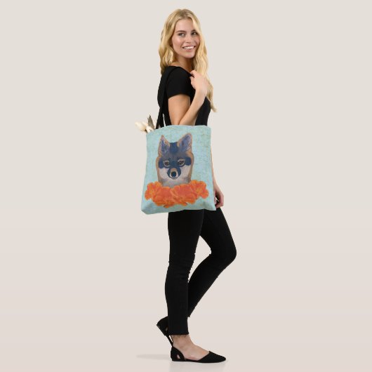 Poppy Fox Canvas tas (Op model)