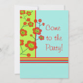 Poppy Fun Party Invitation Kaart (Voorkant)