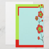 Poppy Fun Trendy Briefpapier (Voorkant / Achterkant)