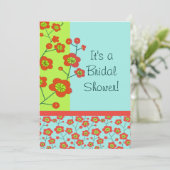 Poppy Fun Trendy Mod Floral Kaart (Staand voorkant)