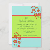 Poppy Fun Trendy Mod Floral Kaart (Achterkant)