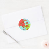 Poppy Fun Trendy Ronde Sticker (Envelop)
