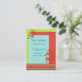 Poppy Fun Trendy Stripes Visitekaartje (Staand voorkant)